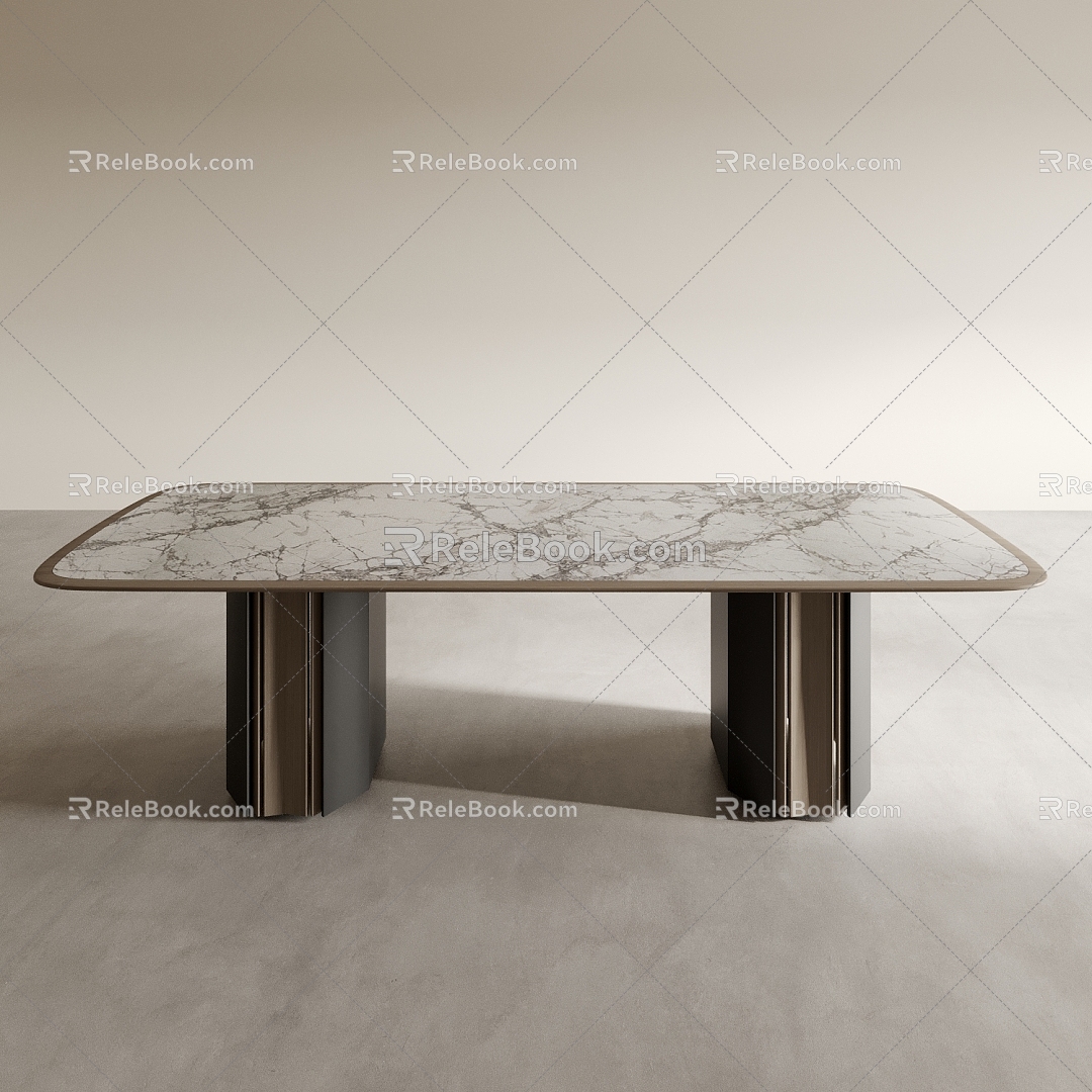 Dining Table Tea Table Office Desk Long Table Square Table 3d model