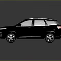 Black Modern SUV With Shiny Exterior And Stylish Alloy Wheels Design