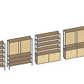 Various Sizes Display Shelves With Wooden And Metal Frame For Retail Store