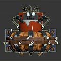 Industrial Electric Motor Stator With Copper Coils Metal Frame And Blue Base