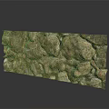 Natural Stone Wall With Irregular Brown Rocks And Textured Surface 3d model