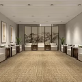 Modern Station Lobby With Luxurious Chandeliers Marble Counters Seats And Screens
