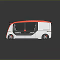 Modern bus minibus minibus minivan driverless bus school bus 3d model