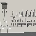 Modern faucet combination faucet switch hidden shower 3d model