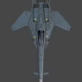 Gray Fighter Jet 3D Model With Sleek Aerodynamic Structure And Twin Engines 3d model
