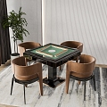 Modern Mahjong Table and Chair Mahjong Table 3d model