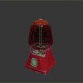 Modern Lighting Combination Featuring Red Base Black Upper Part Red Top And Metallic Details