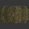 Cube Shaped Sculpture Carving with Intricate Geometric Patterns and Detailed Textures
