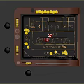 Casino Game Table With Red Dice Yellow Chips Wine Glass And Numbered Layout
