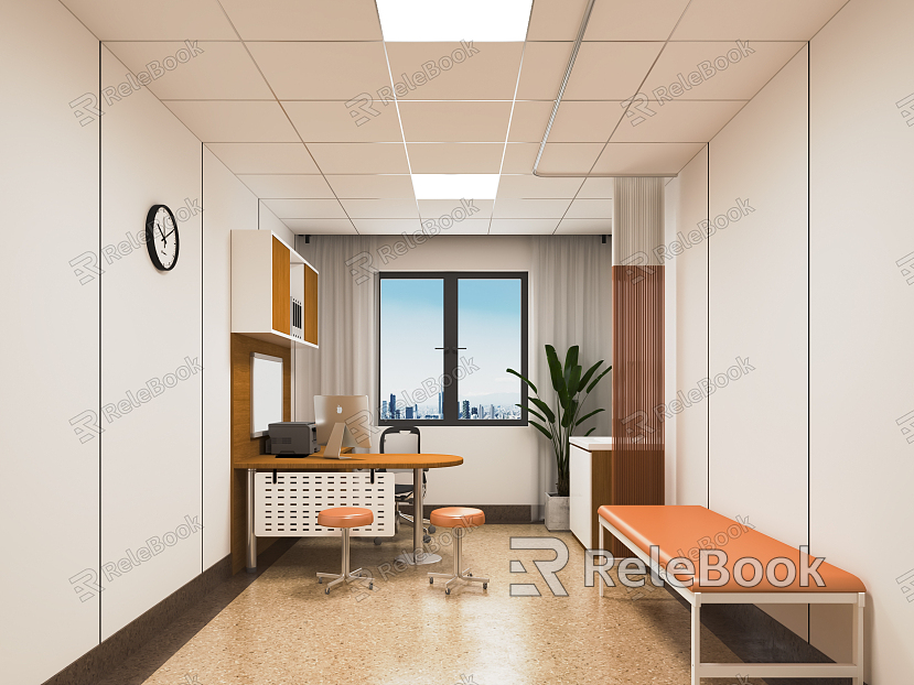 Modern Clinic Hospital Outpatient Clinic Clinic Doctor's Office Medical Clinic model