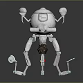 Game Movie Robot Character With Metallic Design Mechanical Limbs And Reflective Surface