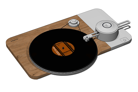 modern phonograph record machine 3d model