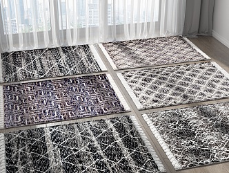 Modern Square Carpet Combo 3d model