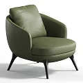 Beige Fabric Upholstered Modern Armchair With Curved Backrest And Sturdy Black Legs