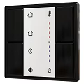 Modern Smart Switch Panel With Home Moon Snowflake Icons And Thermostat Control 3d model