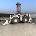 Heavy Duty Functional Construction Loader With Large Tires And Front Scoop