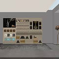 Modern Wine Cabinet Interior Design With Open Shelves Wine Bottles And Skylight Lighting