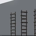 Four Wooden Flush Doors Leaning Against Wall With Reflective Floor Surface