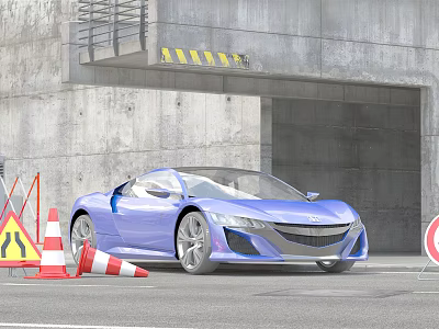 Hyundai sports car Honda sports car 3d model