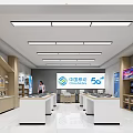 Modern Digital Store with 5G Devices Display Counters and Electronics Shelves 3d model