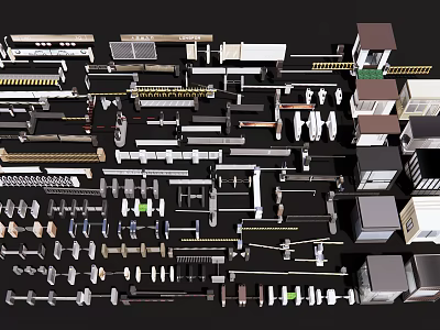 Car Parts Collection Featuring Various 3D Model Components And Structures 3d model