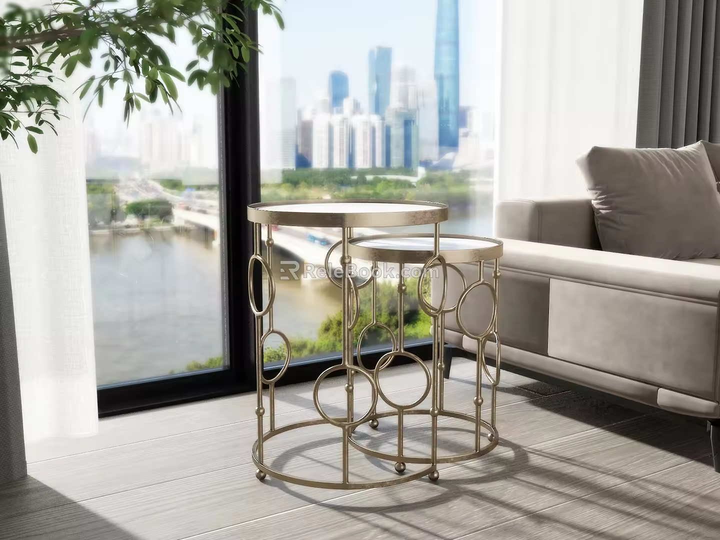 Light Luxury Round Sides 3d model
