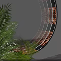 Modern Commercial Illumination Equipment With Circular Decorative Patterns And LED Lighting Features 3d model