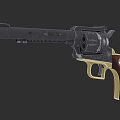 Classic Revolver With Wooden Grip And Metal Barrel For Firearm Enthusiasts