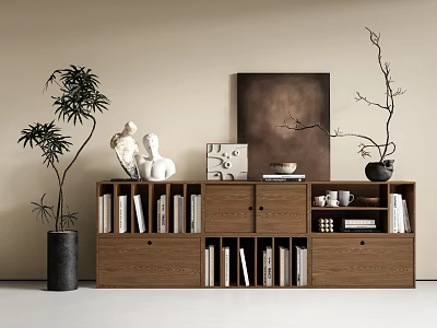 Silky Entrance Cabinet Side Cabinet Decorative Cabinet Low Cabinet Bookcase Storage Cabinet 3d model