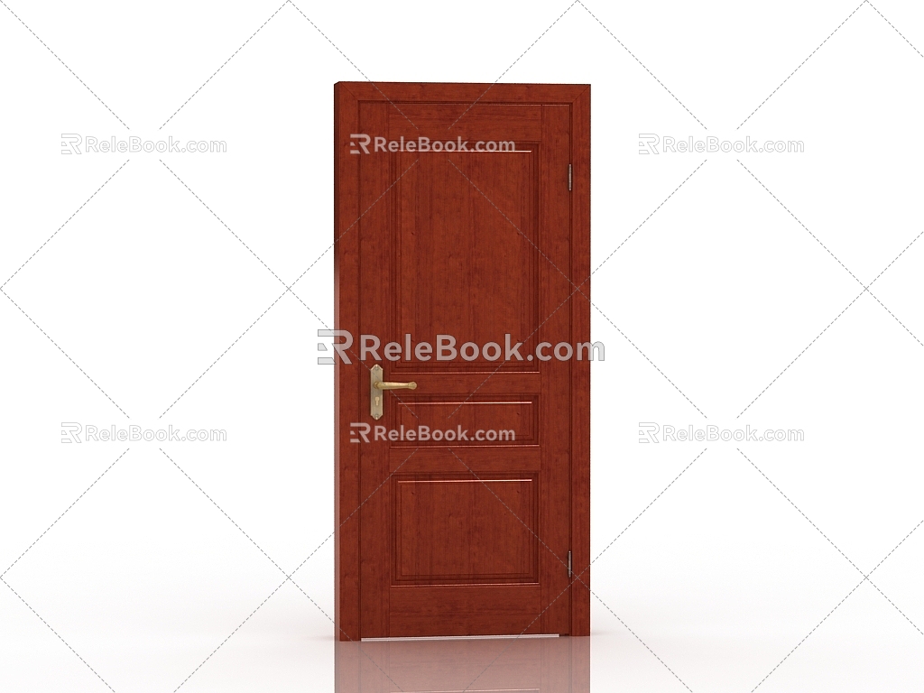 New Chinese Wooden Door 3d model