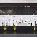 Modern Elevator Hall Interior Featuring Vertical Green Plant Wall Metal Accents Elevator Doors And Signage