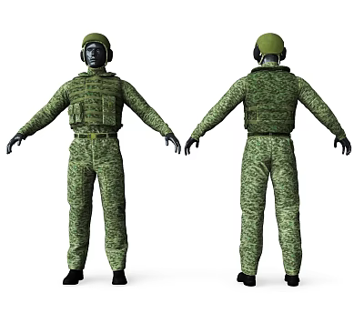 Modern Soldier Soldier Uniform 3d model
