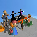 New Chinese Scarecrow Folk Scarecrow Landscape Sick Scarecrow Combination 3d model
