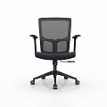 Two Black Office Chairs With Mesh Back Armrests Different Bases Wheels And Fixed Frame 3d model