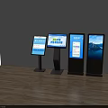 Public Facilities With Vertical Touchscreen Kiosks For Public Information Services 3d model