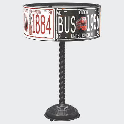 Nordic Simple Table Lamp Table Lamp Simple Table Lamp Study Table Lamp License Plate Table Lamp Restaurant Table Lamp Industrial Table Lamp 3d model