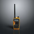 Weapon Communication Device Yellow And Black Walkie Talkie With Antenna Display Screen Buttons