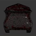 Decorative Red Box With Intricate Carved Patterns And Ornate Lid Design