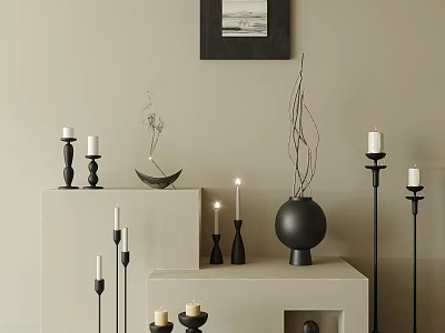 candle ornaments candlestick ornaments 3d model