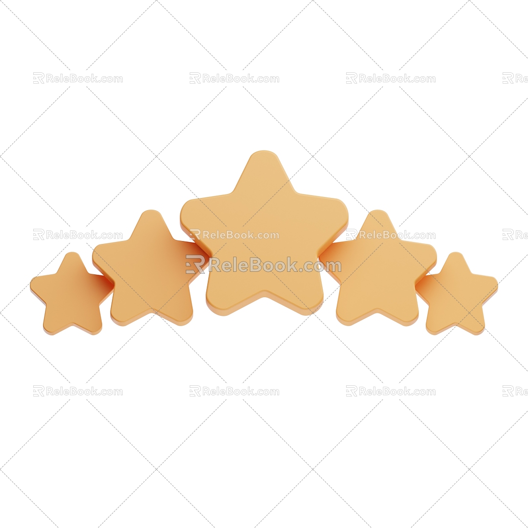 Modern Star Little Star Star Decoration 3d model