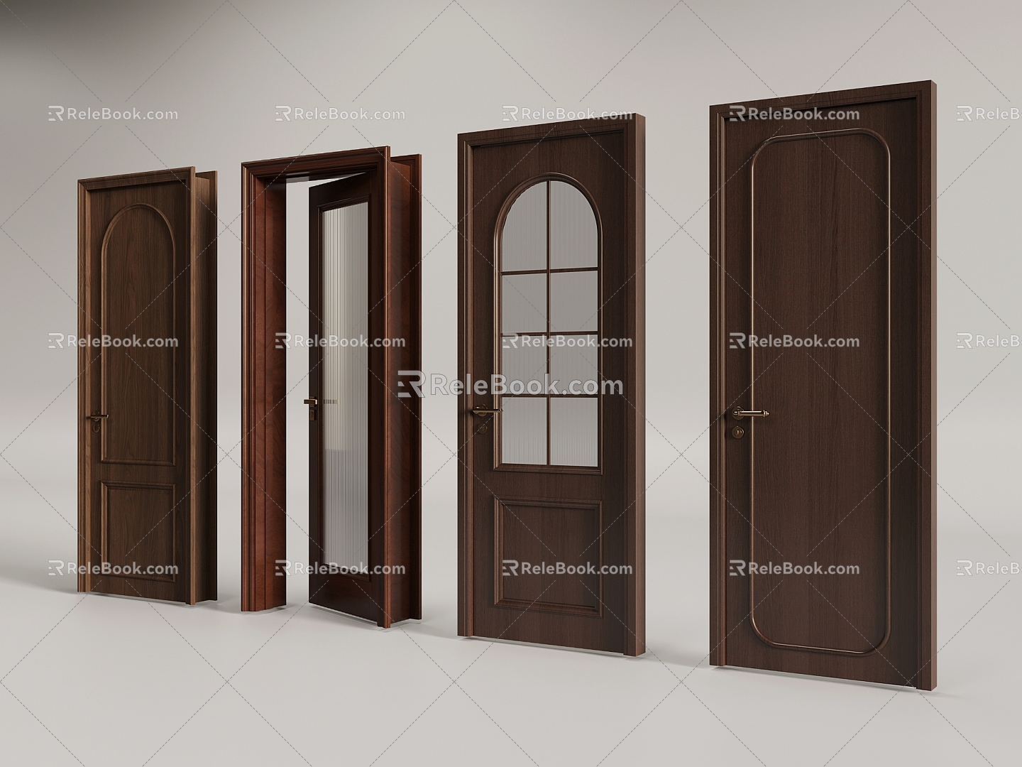 Antique entry door security door 3d model