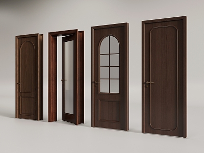 Antique entry door security door 3d model