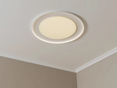 Modern Round Ceiling Light Design With Soft Lighting For Home Interior 3d model