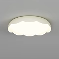 Modern White Ceiling Light With Scalloped Edge And Soft Bright Illumination 3d model