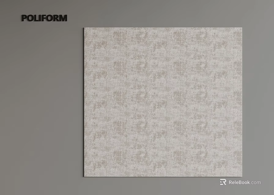 Poliform Modern Square Rug With Light Beige Patterned Textile Design For Interior 3d model