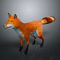 Game Movie Character Fox With Orange Fur White Belly Black Legs And Gradient Tail