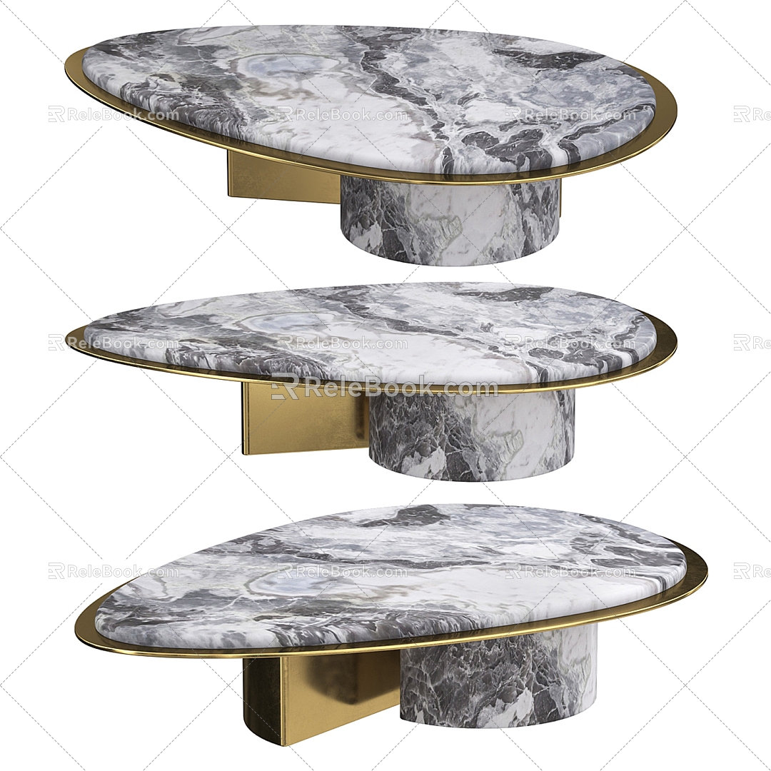 Carlyle Collective European-style Metal Marble Coffee Table model