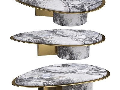 Carlyle Collective European-style Metal Marble Coffee Table model