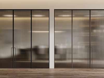 Modern glass door 3d model