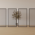 Stainless steel metal partition 3d model